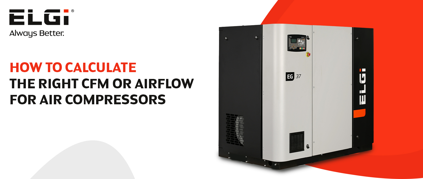 How to calculate the right CFM or airflow for air compressors