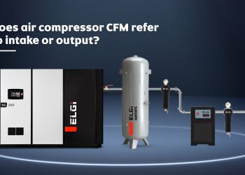 Does air compressor CFM refer to intake or output?